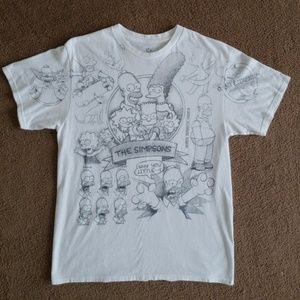 Liquid blue Simpsons sketch t shirt M